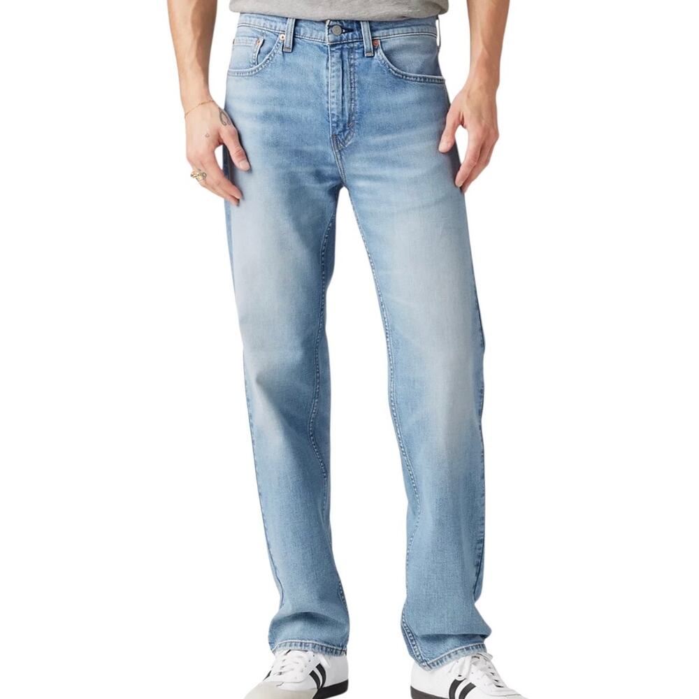 Levi’s Men’s 505 Regular Fit Stretch Jeans Light Blue Size 31 X32